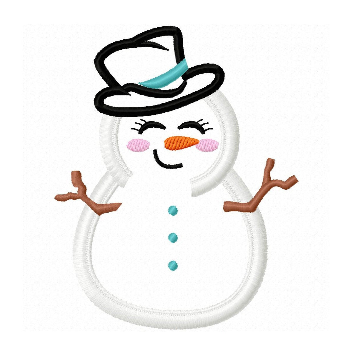 Fringed Snowman Applique