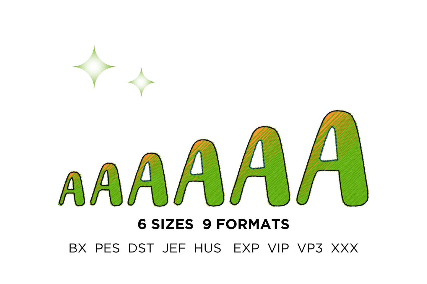 Vibrant Gradient Ombre Iridescent Font