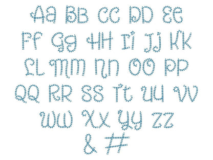 Quick Light Stitch One Height Chain Font