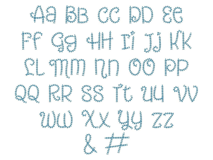 Quick Light Stitch One Height Chain Font