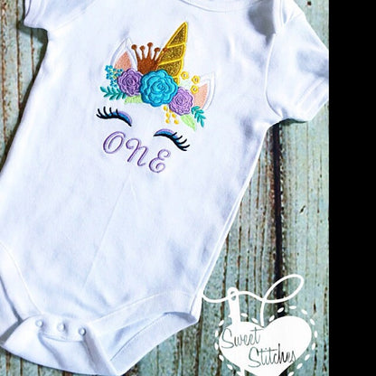 Princess Unicorn With Floral Crown