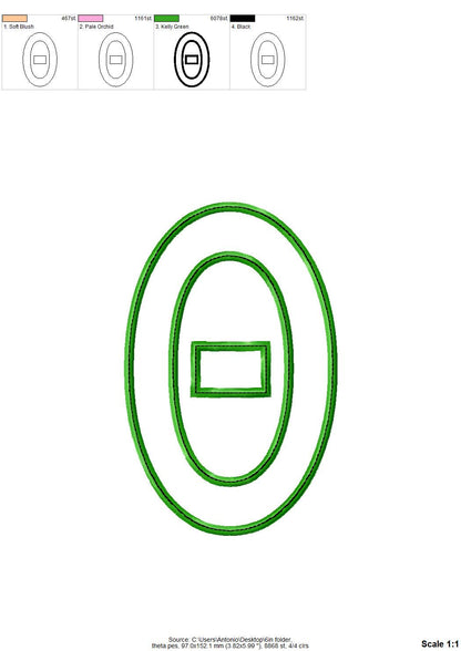 Big Sizes Sororities Greek Font Applique