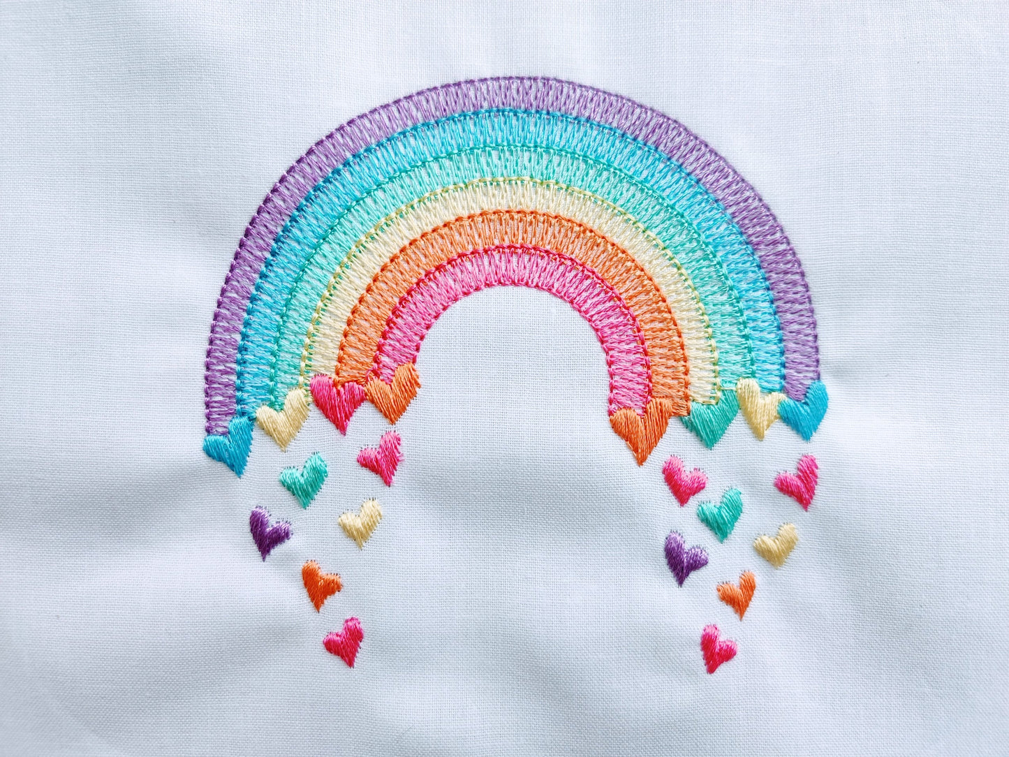 Mini Light Rainbow Falling Hearts