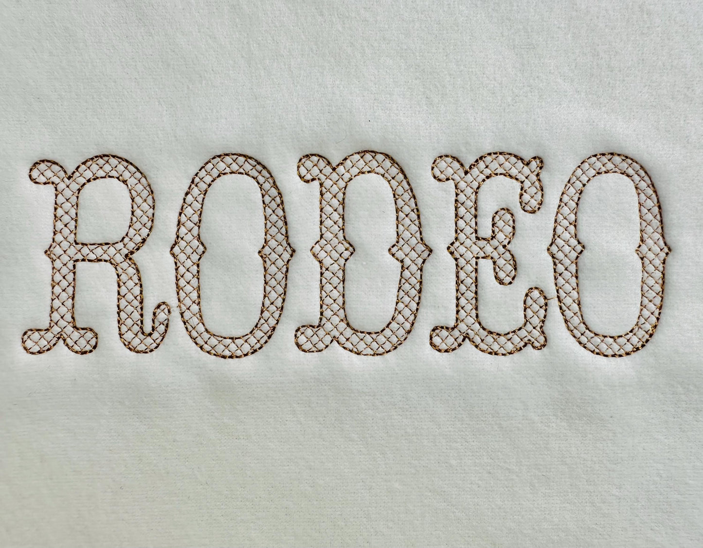 Western Font light stitch diamond pattern machine embroidery designs