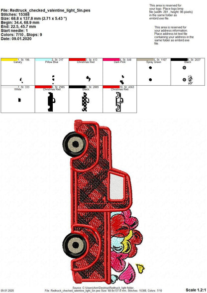 Wagon Red Truck with Heart