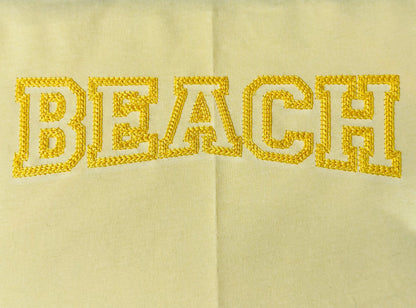 Wide Chain Stitch Outline Varsity Sport Font