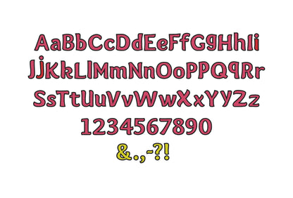 Bold Fill Stitch and Outline Kids Font