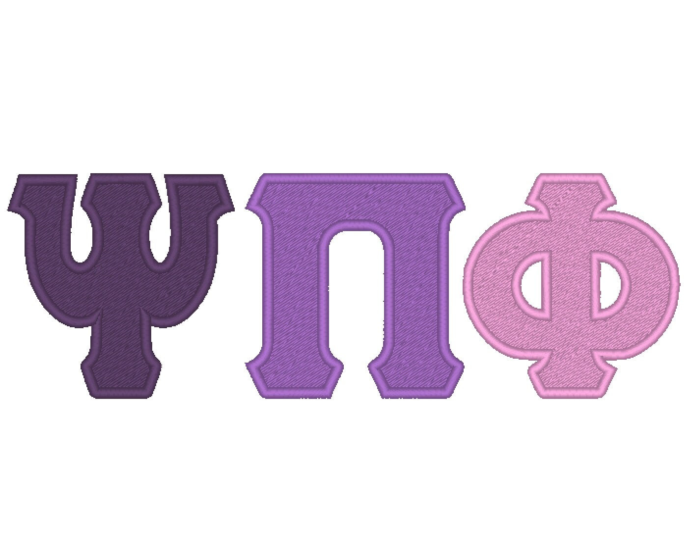 Greek Font Sororities Fill Stitch