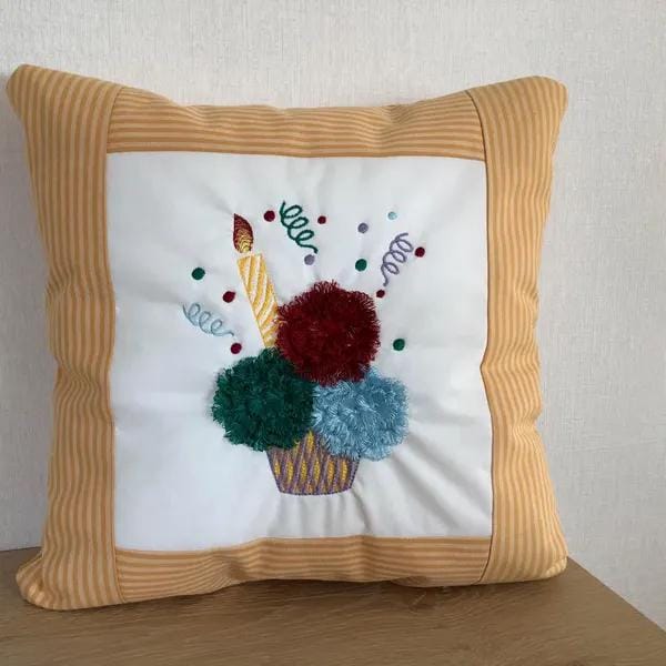 Fringed Cupcake Birthday Cake