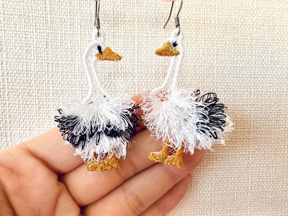 Cute Fringed Goose Earrings