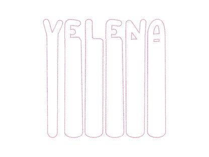 Brush Stroke Painter Font Applique