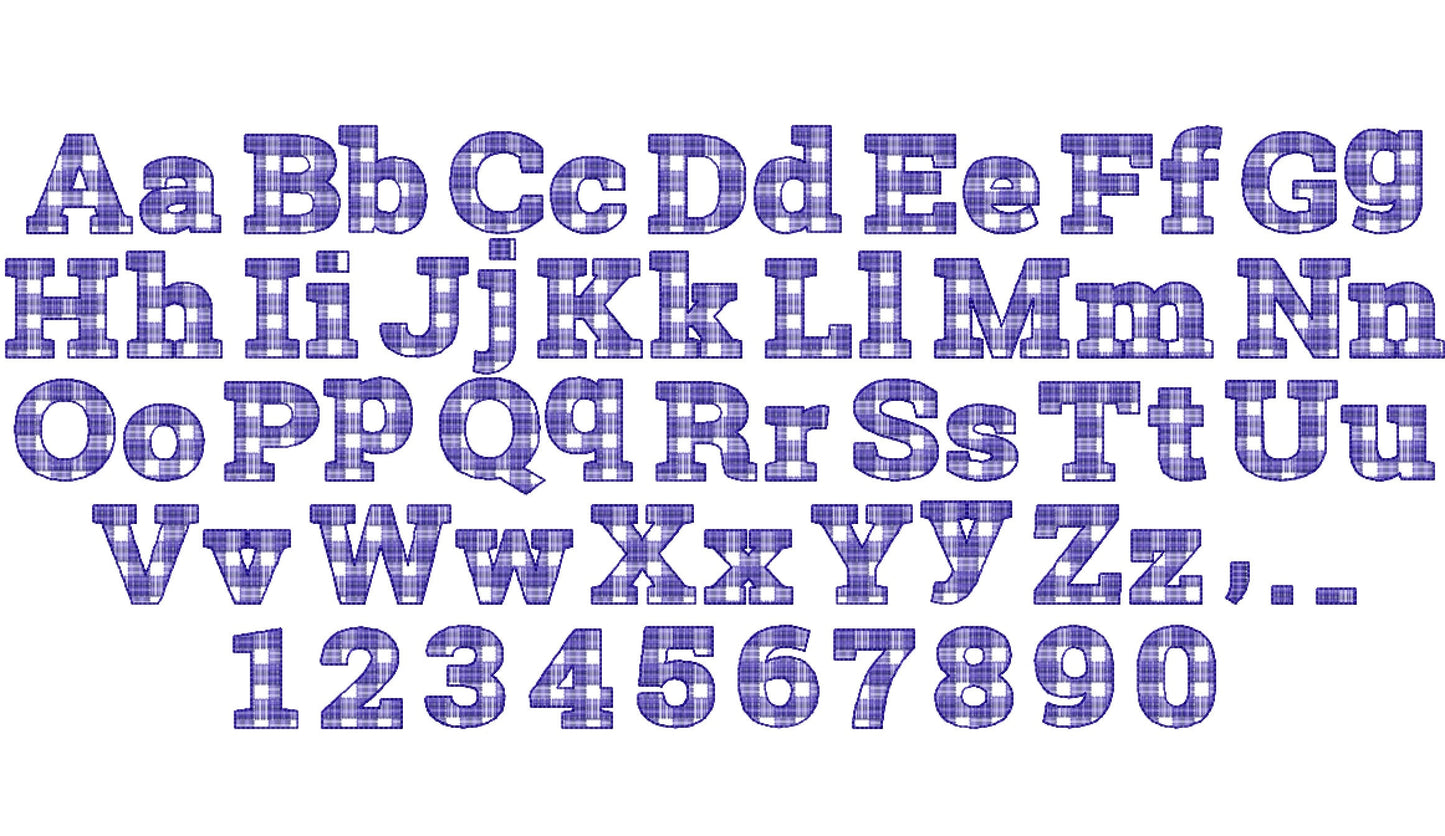 Tartan Plaid Gingham Christmas Font