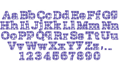 Tartan Plaid Gingham Christmas Font
