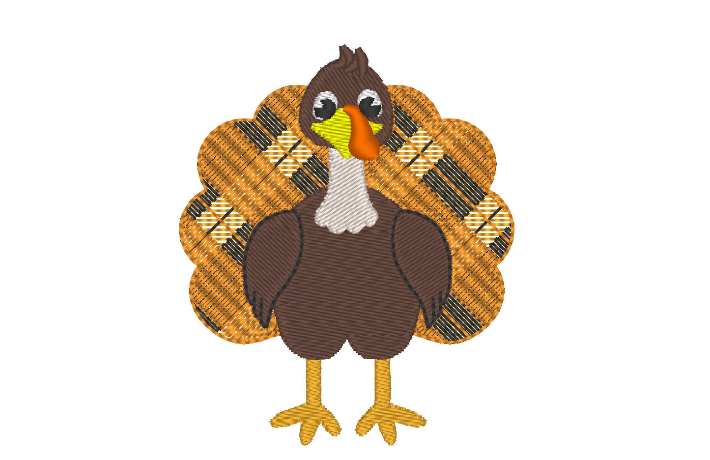 Turkey gobble Plaid checkered gingham tartan Thanksgiving Turkey