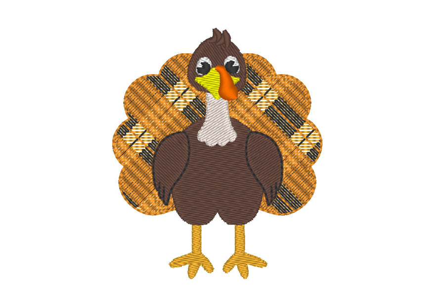 Turkey gobble Plaid checkered gingham tartan Thanksgiving Turkey