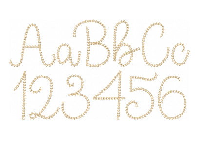 Quick Light Chain Stitch Handwritten Mini Font