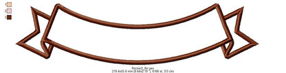 Arc Shape Banner for Rocker Applique