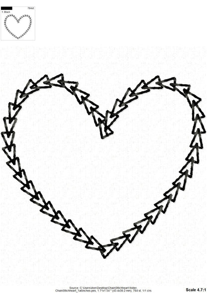 Quick Light Chain Stitch Heart