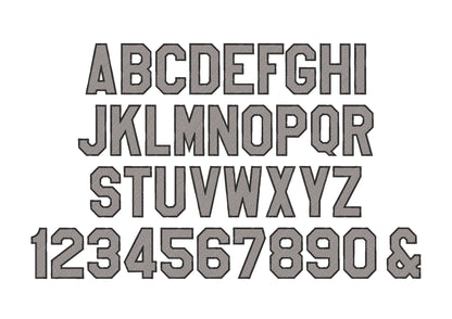 Faux Chenille Sport Block Font
