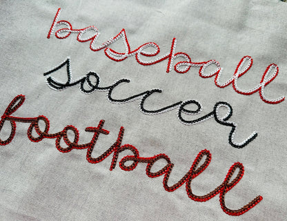 Light Stitch Double Chain Wide Font