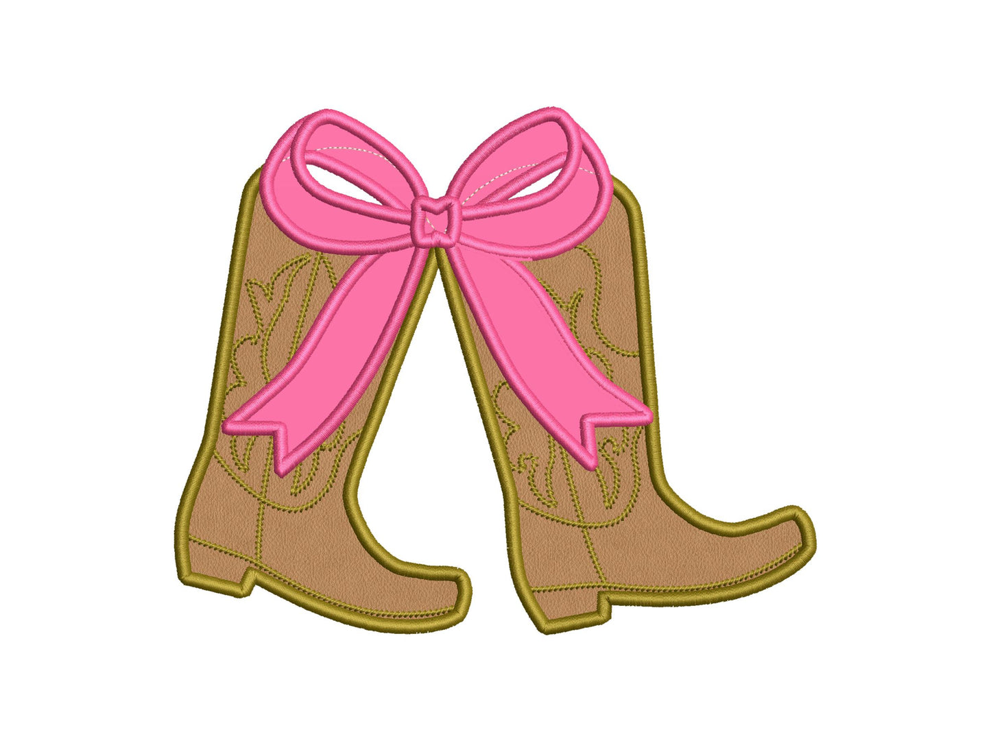 Cowboy Cowgirl Boots and Bow