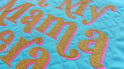 Vintage Glitter HTV vinyl Font