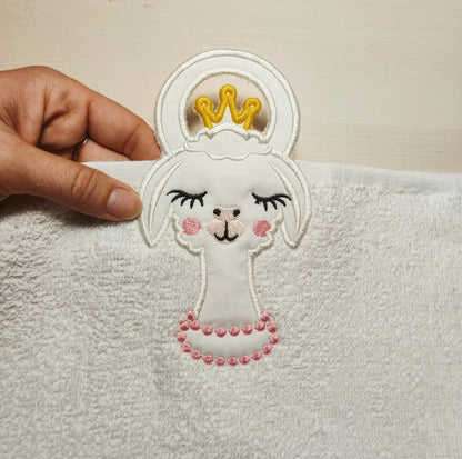 Llama Alpaca Princess Towel Topper