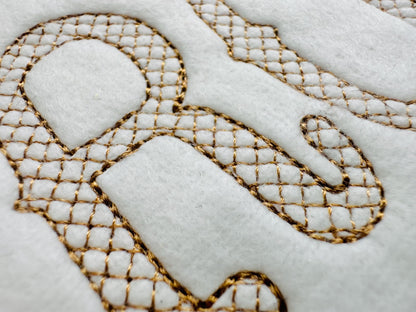 Western Font light stitch diamond pattern machine embroidery designs