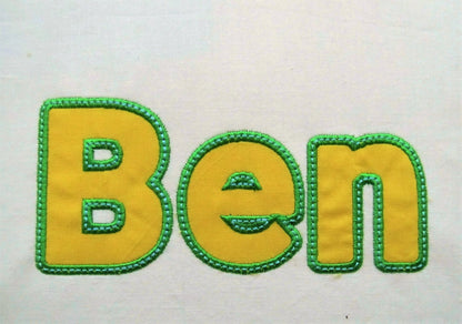 Simply nice boy Monogram applique Font machine embroidery applique