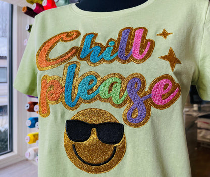 Faux Chenille Glitter HTV Vinyl Font