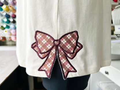 Gingham Plaid Side Seam Bow