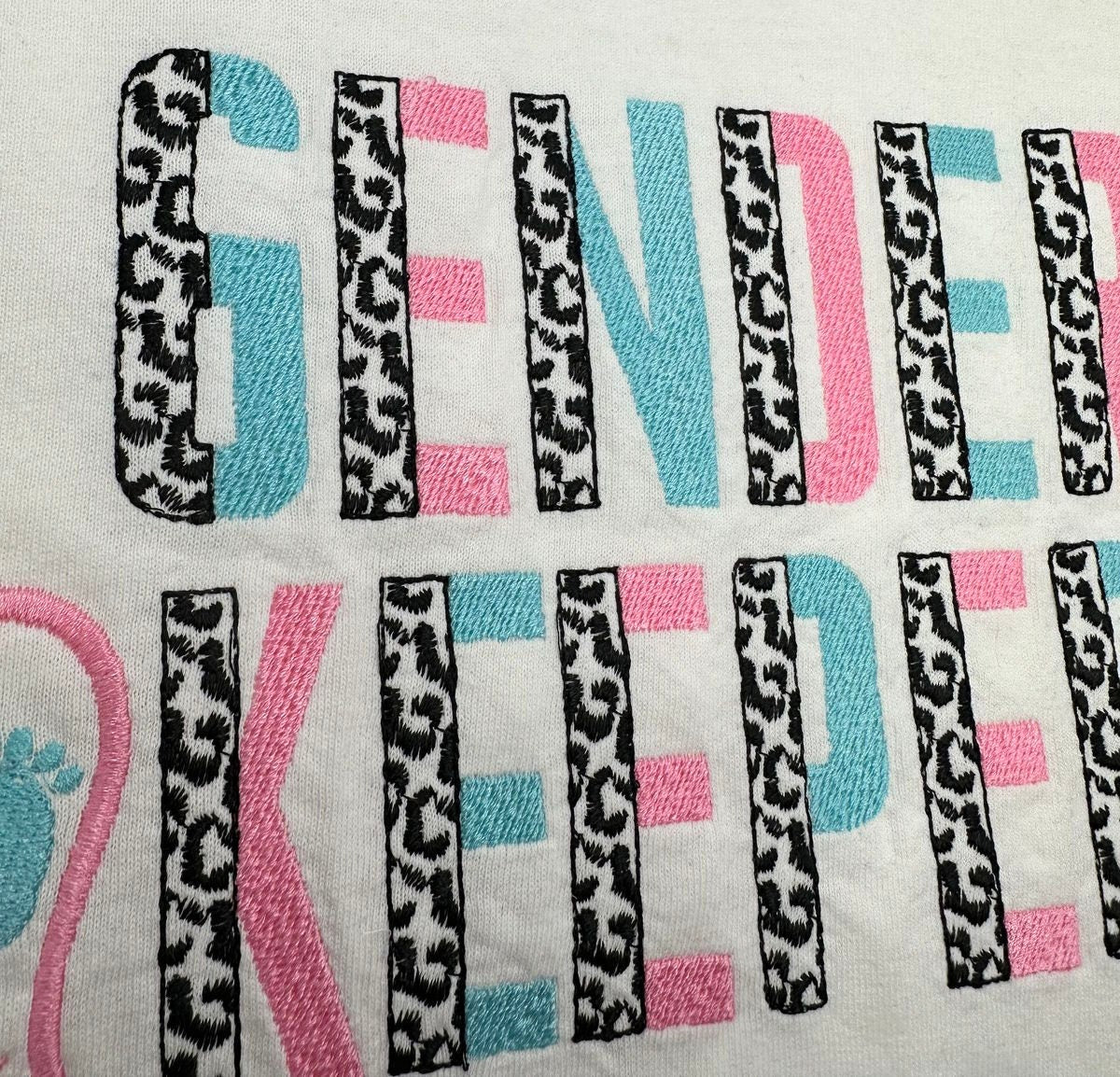 Leopard Spots and Fill Stitch Narrow Split Font