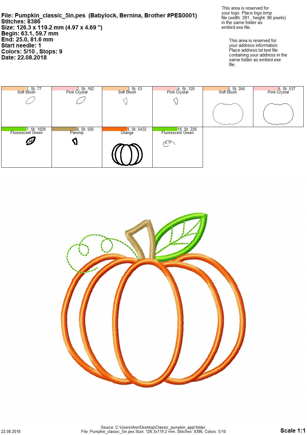 Classic Pumpkin Applique