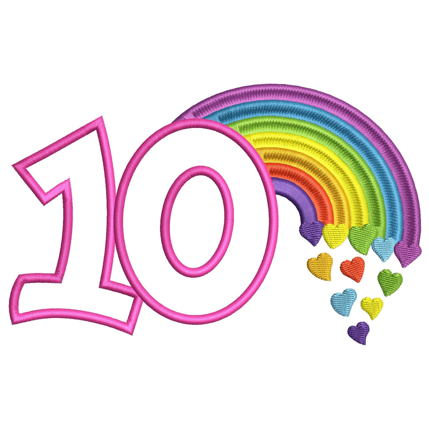Cute Rainbow Birthday Numbers