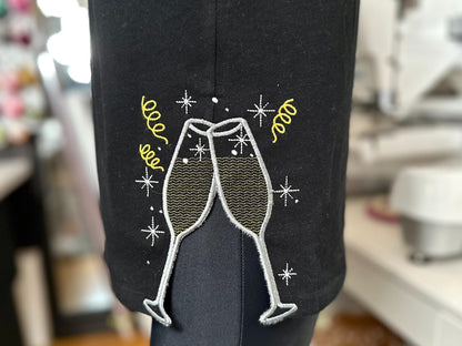 Champagne Cheers Split Side Seam