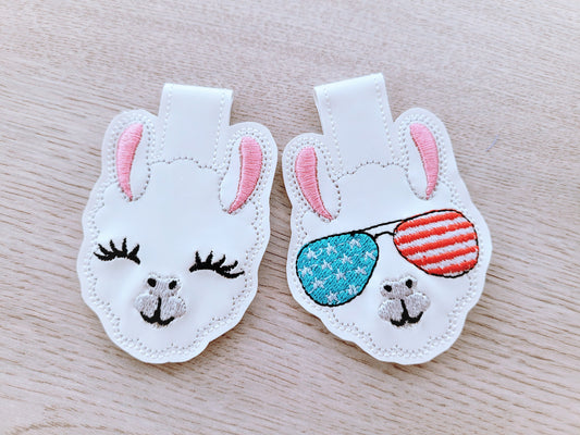 Llama head lama face with glasses American flag patriotic 2 types ITH