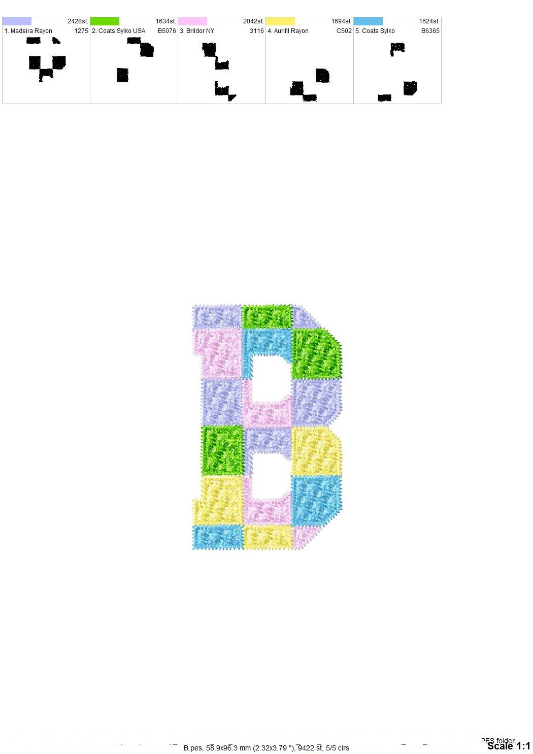 Faux Chenille Patch Block Font