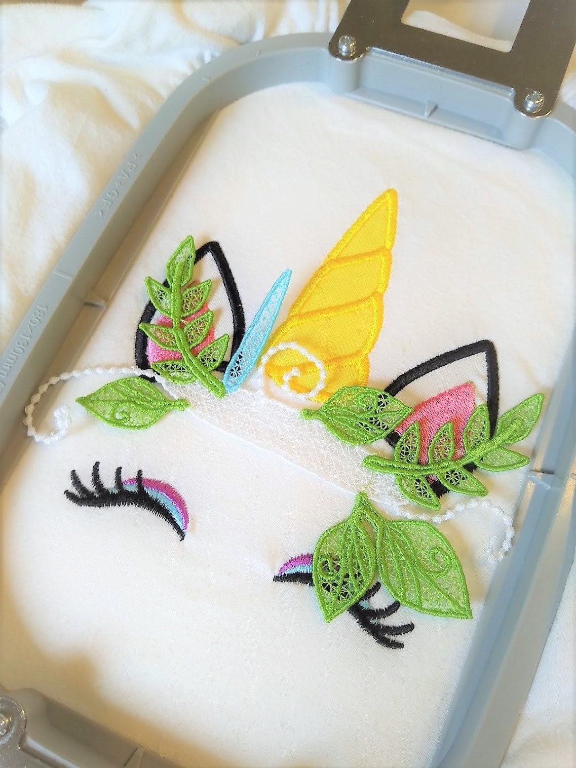 Unicorn Head with Floral Crown FSL