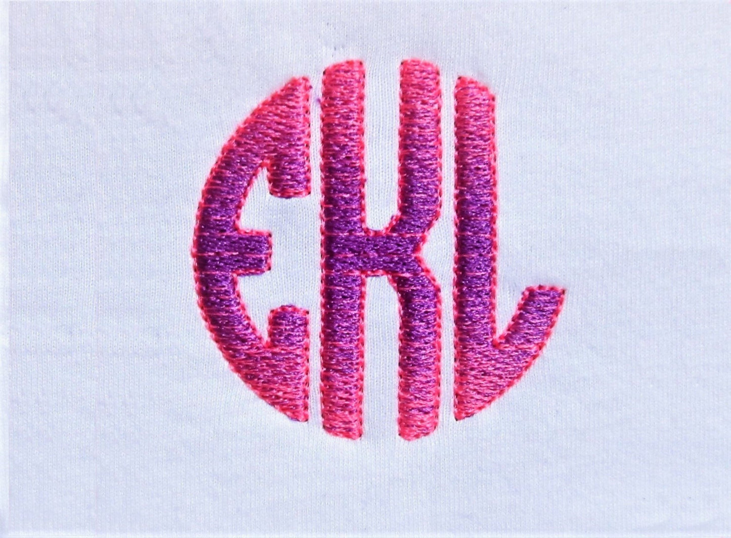 Iridescent Ombre Circle Monogram Font