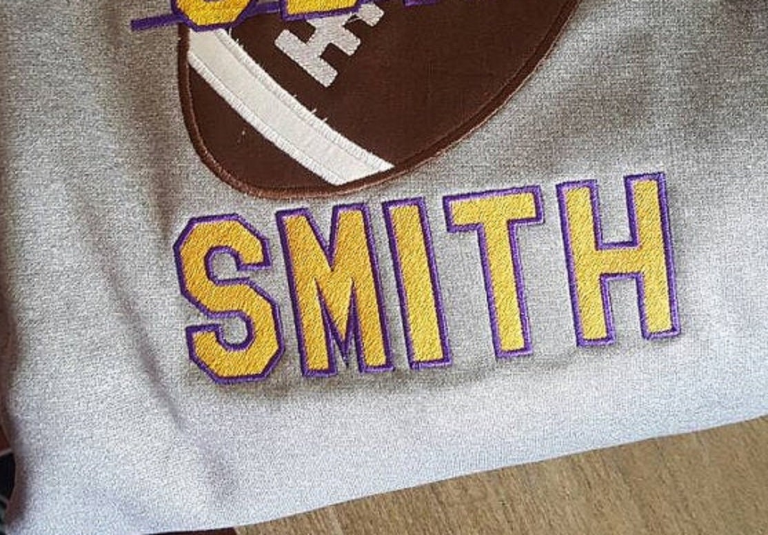 Varsity Collegiate Fill Stitch Font – Embroidery 1" 2" 3" 4" | BX PES DST JEF | Artapli