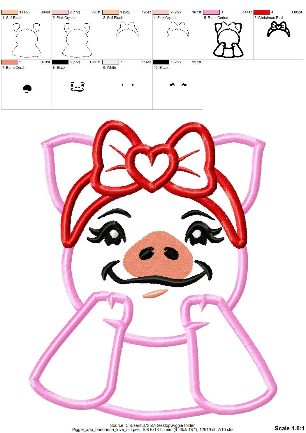 Mrs Piggy Piggie with Bandanna