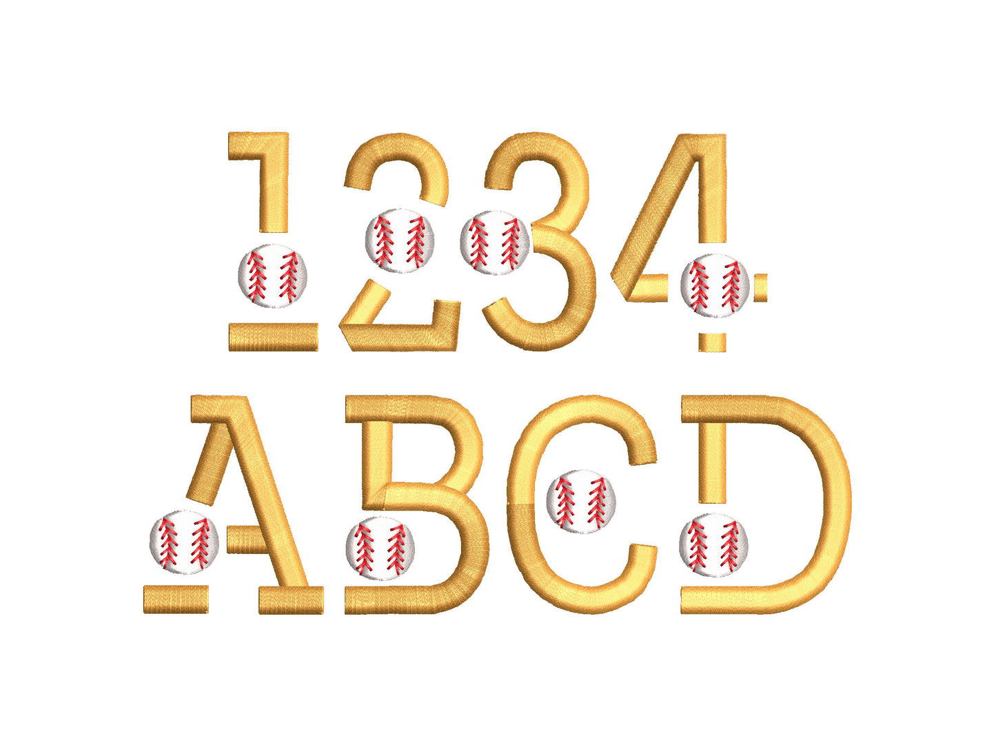 Puffy Puff Foam Baseball Font