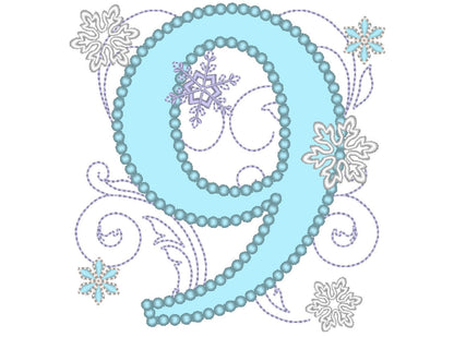 Frozen Swirl Birthday Numbers