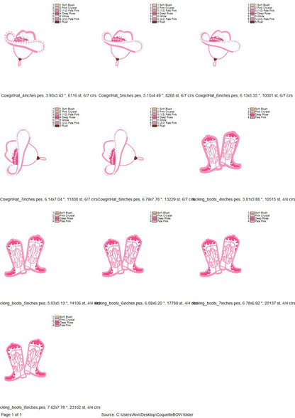 Cowgirl Girly Kicking Boots and Hat