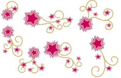 Twinkle Twinkle Little Star for Birthday Number Shirt embroidery