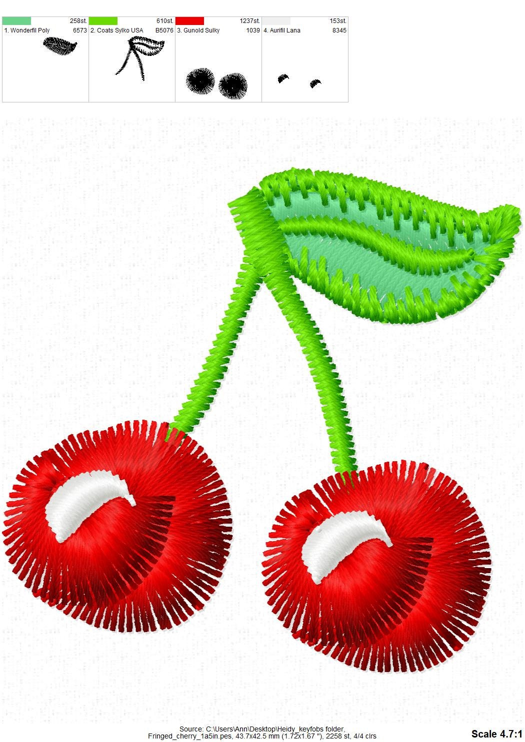 Fringed Berries Cherry Vibes