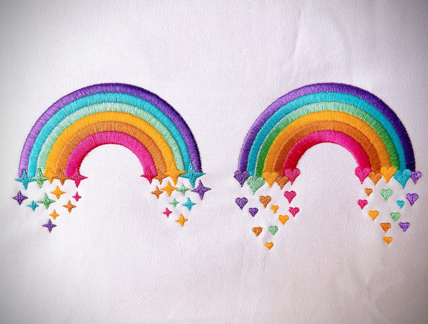 Heart and Star Rainbow Set of 2