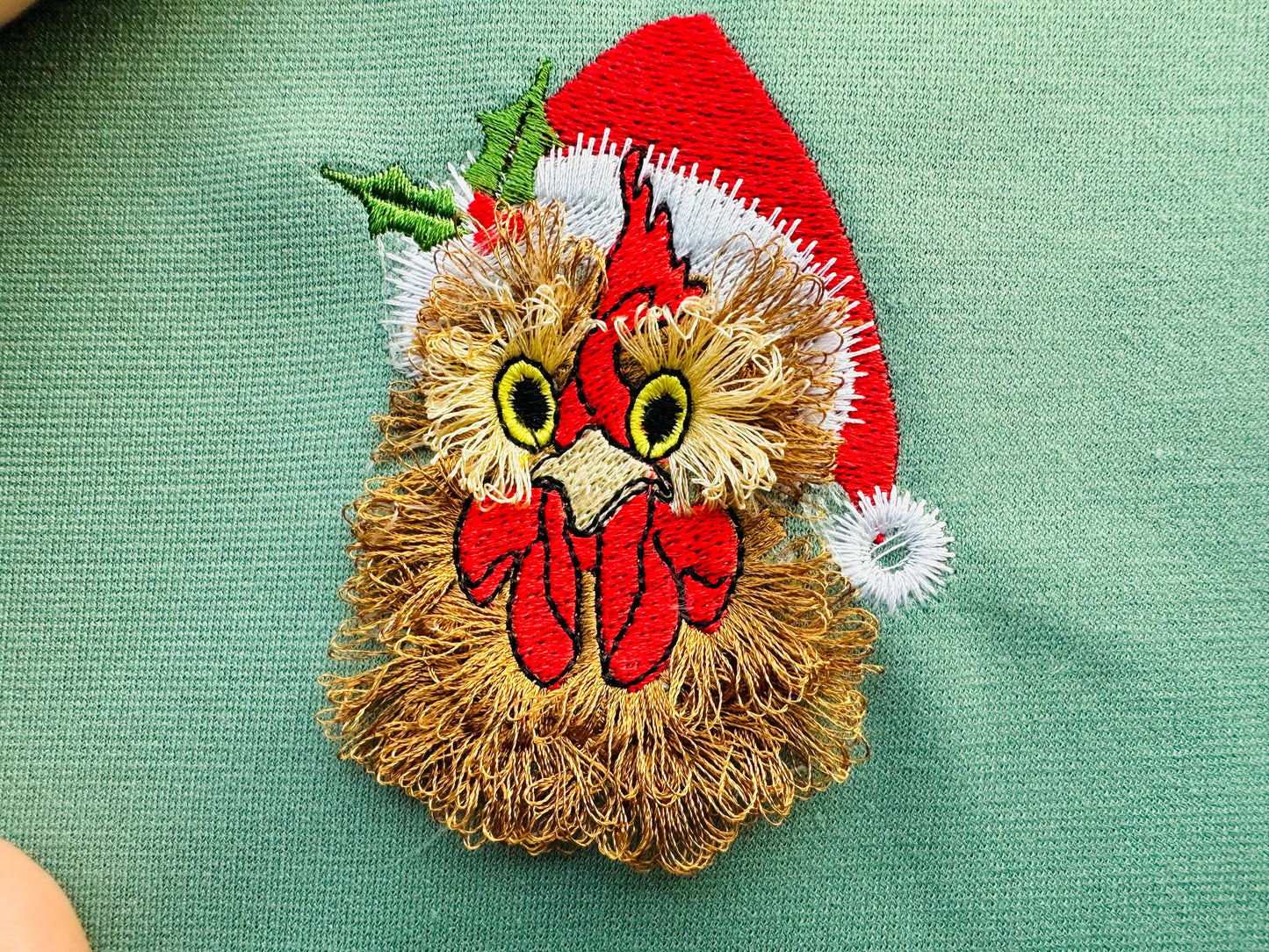 Awesome Fringed Chicken Santa