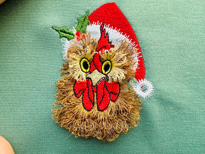 Awesome Fringed Chicken Santa