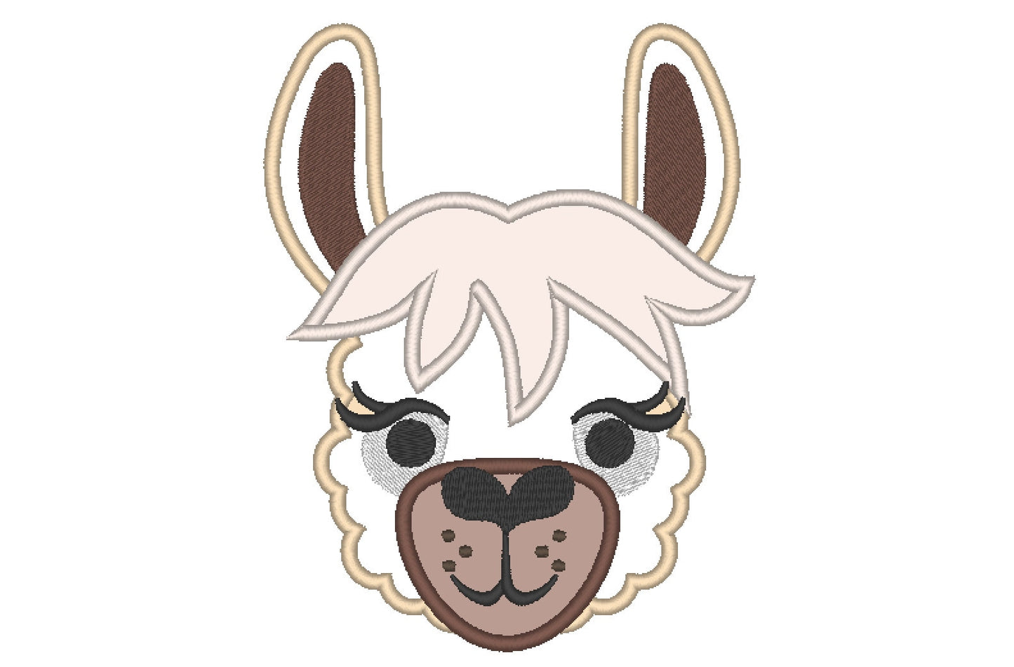 Llama Face Applique